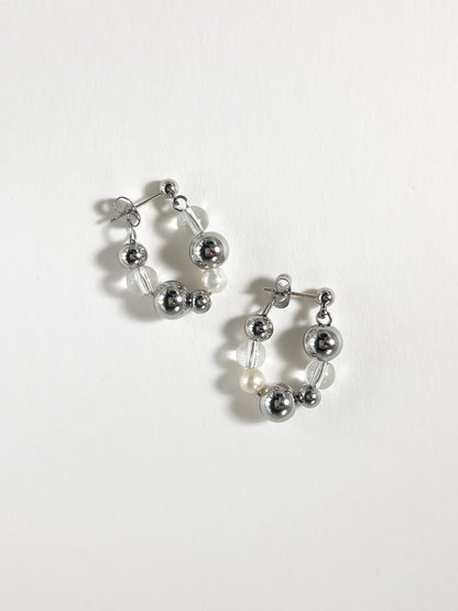 Jo Earrings — Chrome