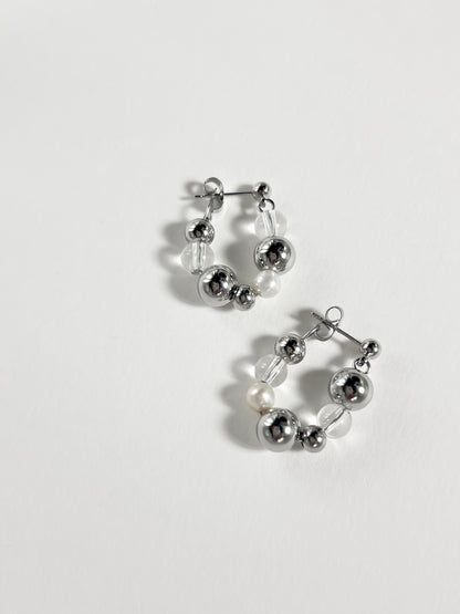 Jo Earrings — Chrome