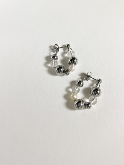 Jo Earrings — Chrome